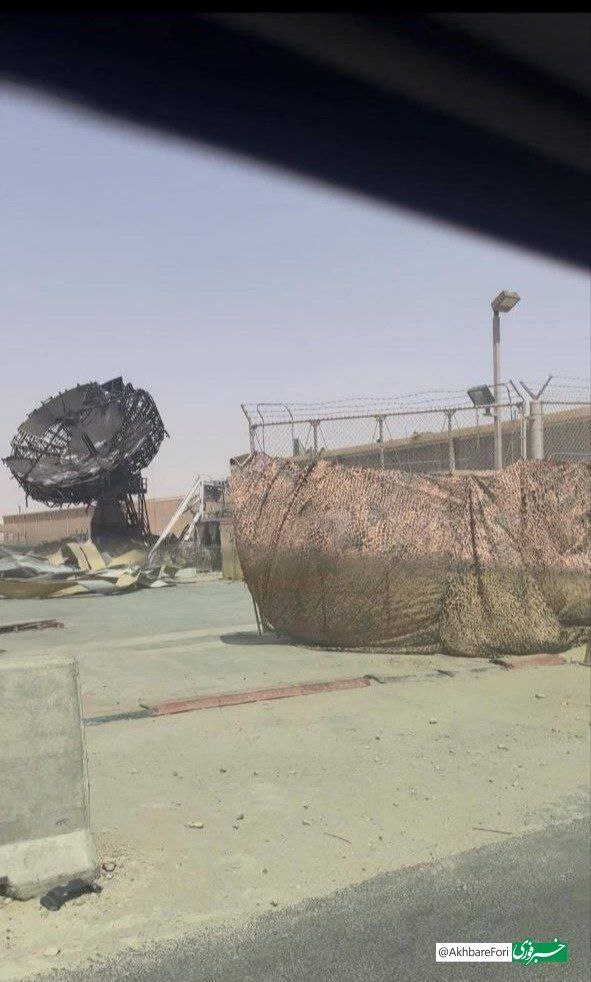 رادار منهدم شده آمریکایی‌ها در العدید