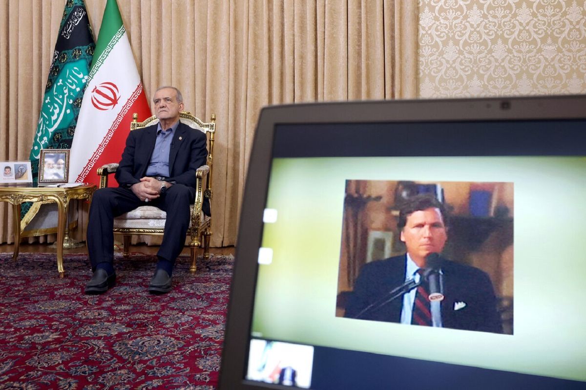 مصاحبه مسعود پزشكيان با تاكر كارلسون مصاحبه مسعود پزشكيان با تاكر كارلسون