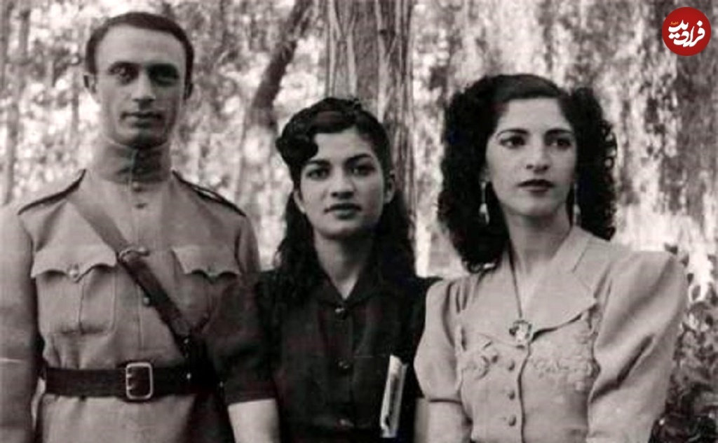 اشرف پهلوی در کنار همسر اول اش