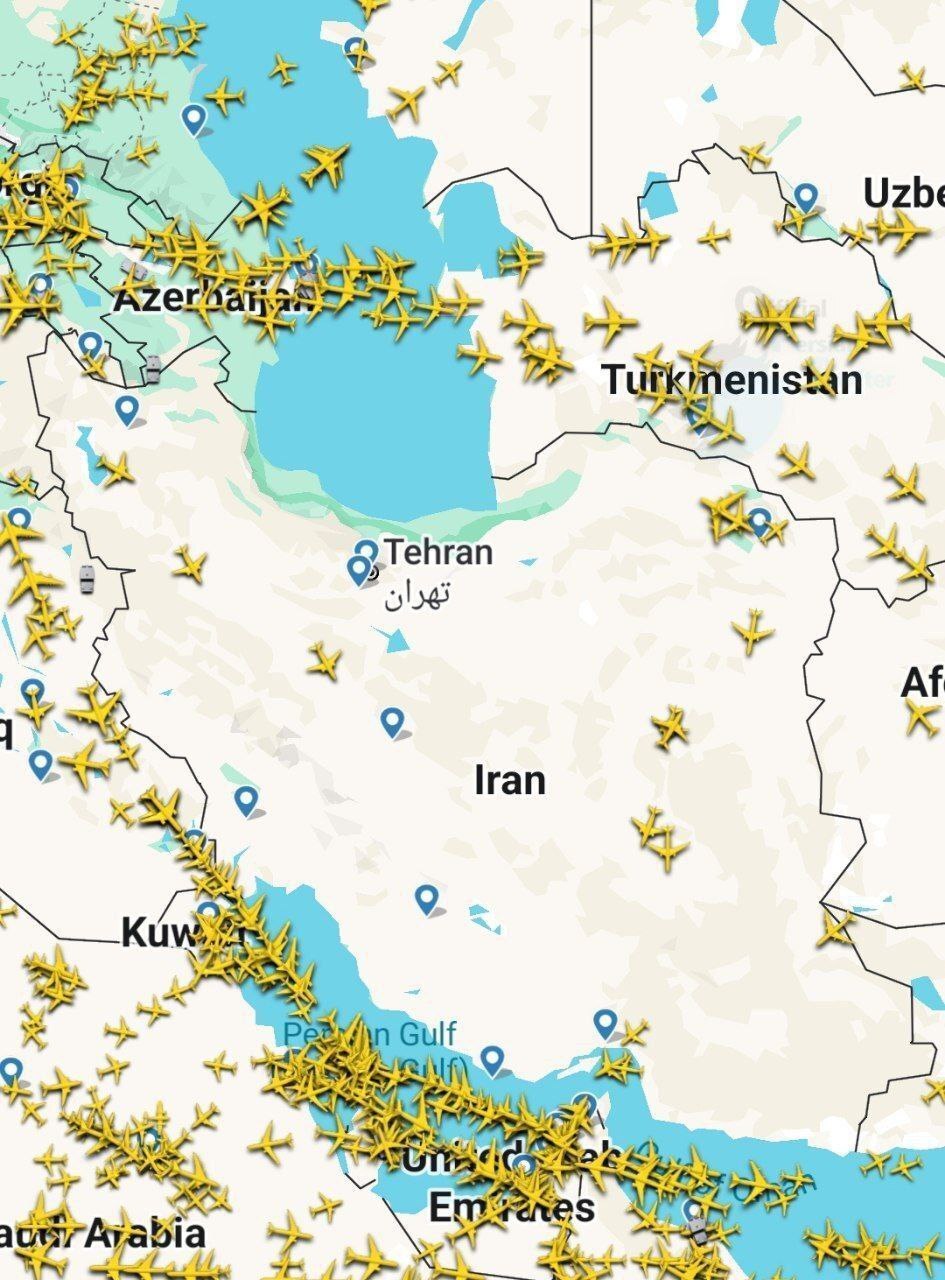 وضعیت آسمان ایران و منطقه