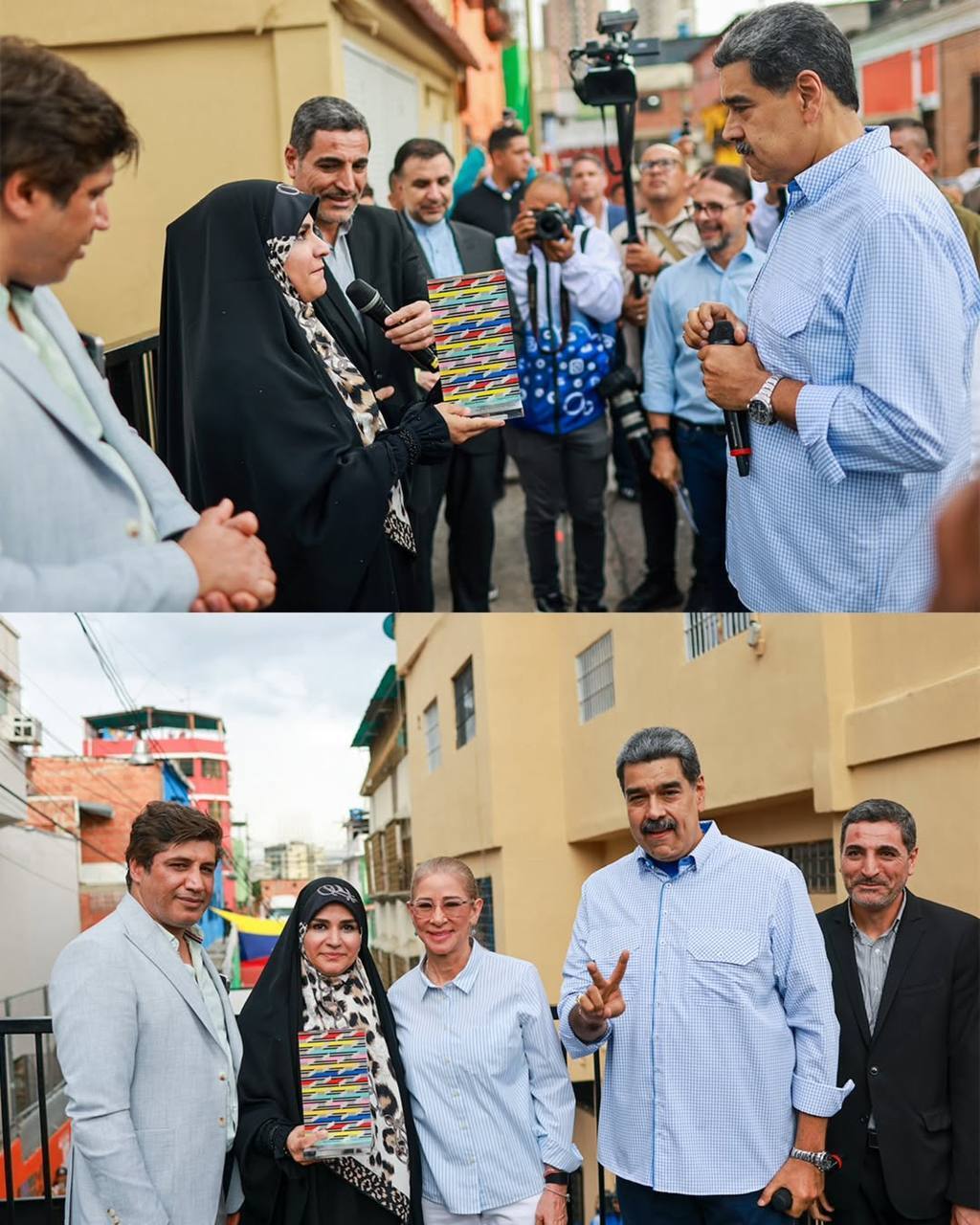 عکس/ دیدار سحر امامی، مجری شبکه خبر و نیکولاس مادورو