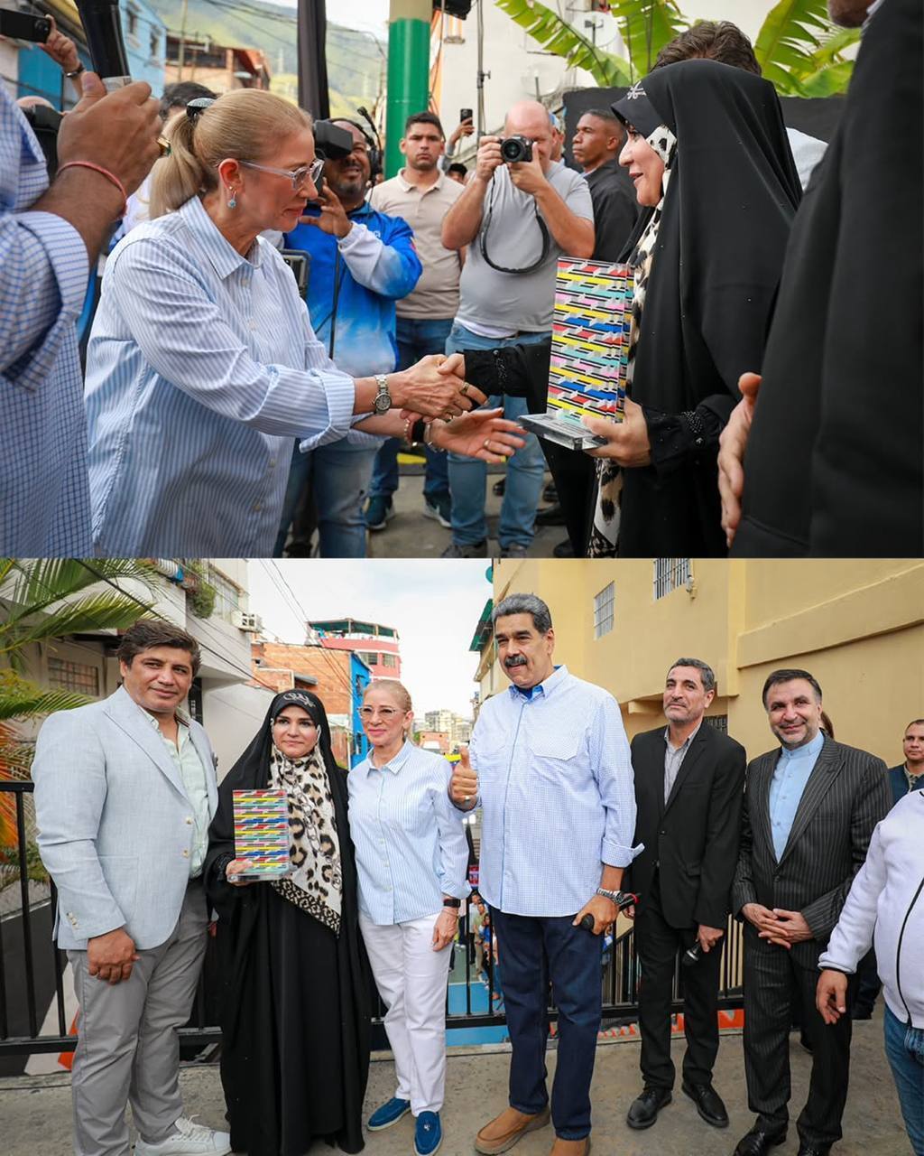 عکس/ دیدار سحر امامی، مجری شبکه خبر و نیکولاس مادورو