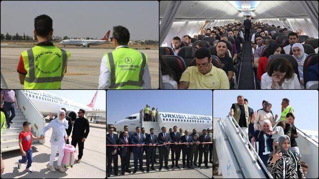 فرود نخستین هواپیمای ترکیه