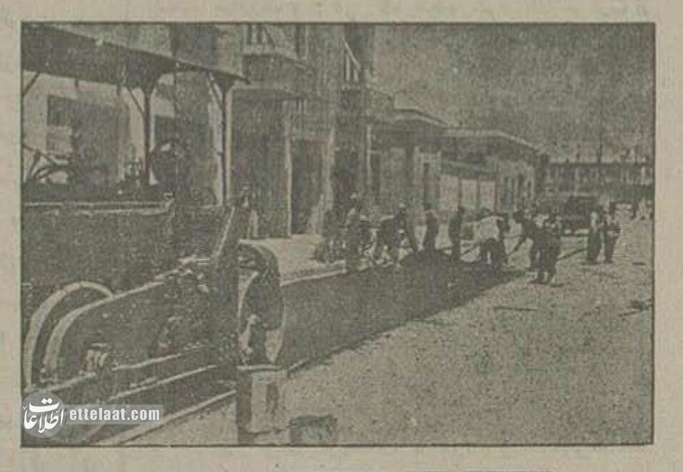 آسفالت خیابان‌های تهران ۹۰ سال پیش