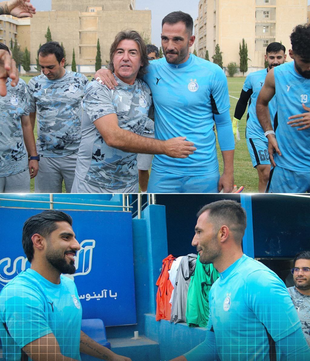 حضور آدان دروازه‌بان جدید استقلال در تمرینات