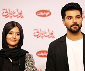 عکس/ ژست صمیمی سینا و پردیس در یک مراسم هنری با استایل لاکچری