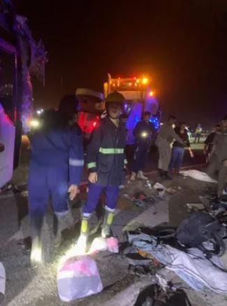 تصادف وحشتناک اتوبوس زائران ایرانی در عراق