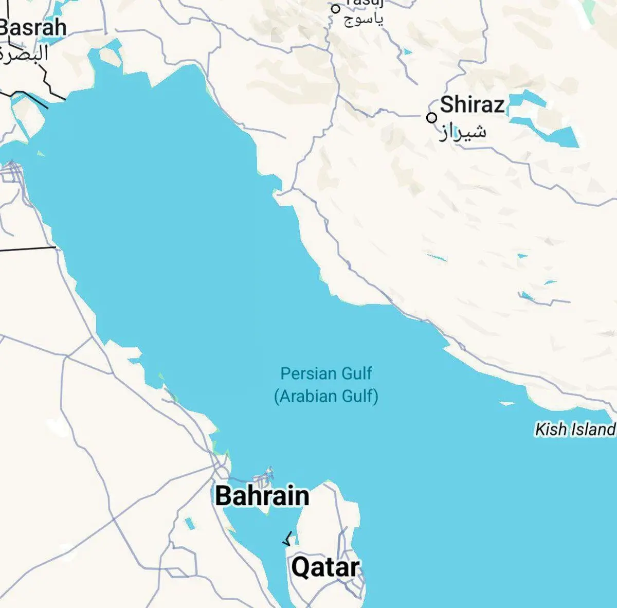 نقشه خلیج فارس