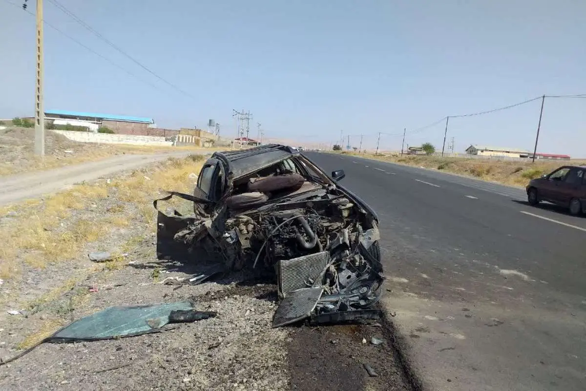 برخورد مرگبار وانت با سمند برخورد مرگبار وانت با سمند