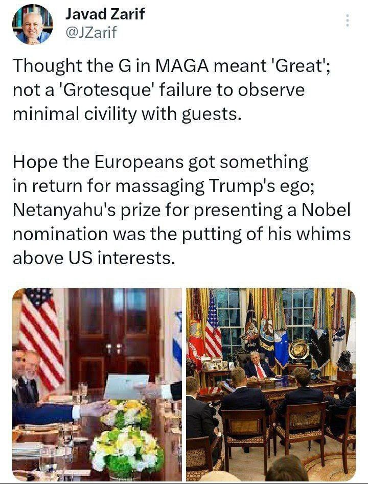 کنایه ظریف به اروپا