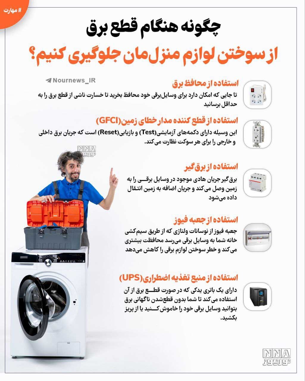 جلوگیری از سوختن لوازم برقی هنگام قطعی برق