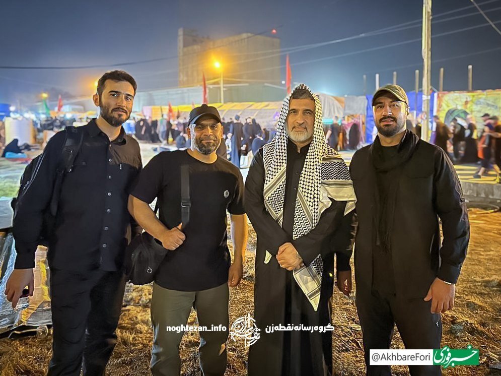 عکس/ شهید امیرعلی حاجی‌زاده در راهپیمایی اربعین سال گذشته