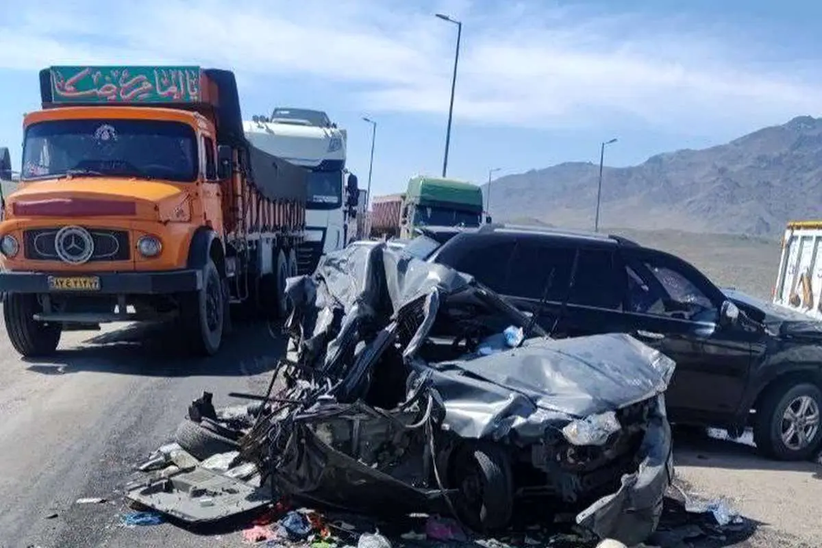 تصادف زنجیره‌ای در جاده شیراز-کازرون