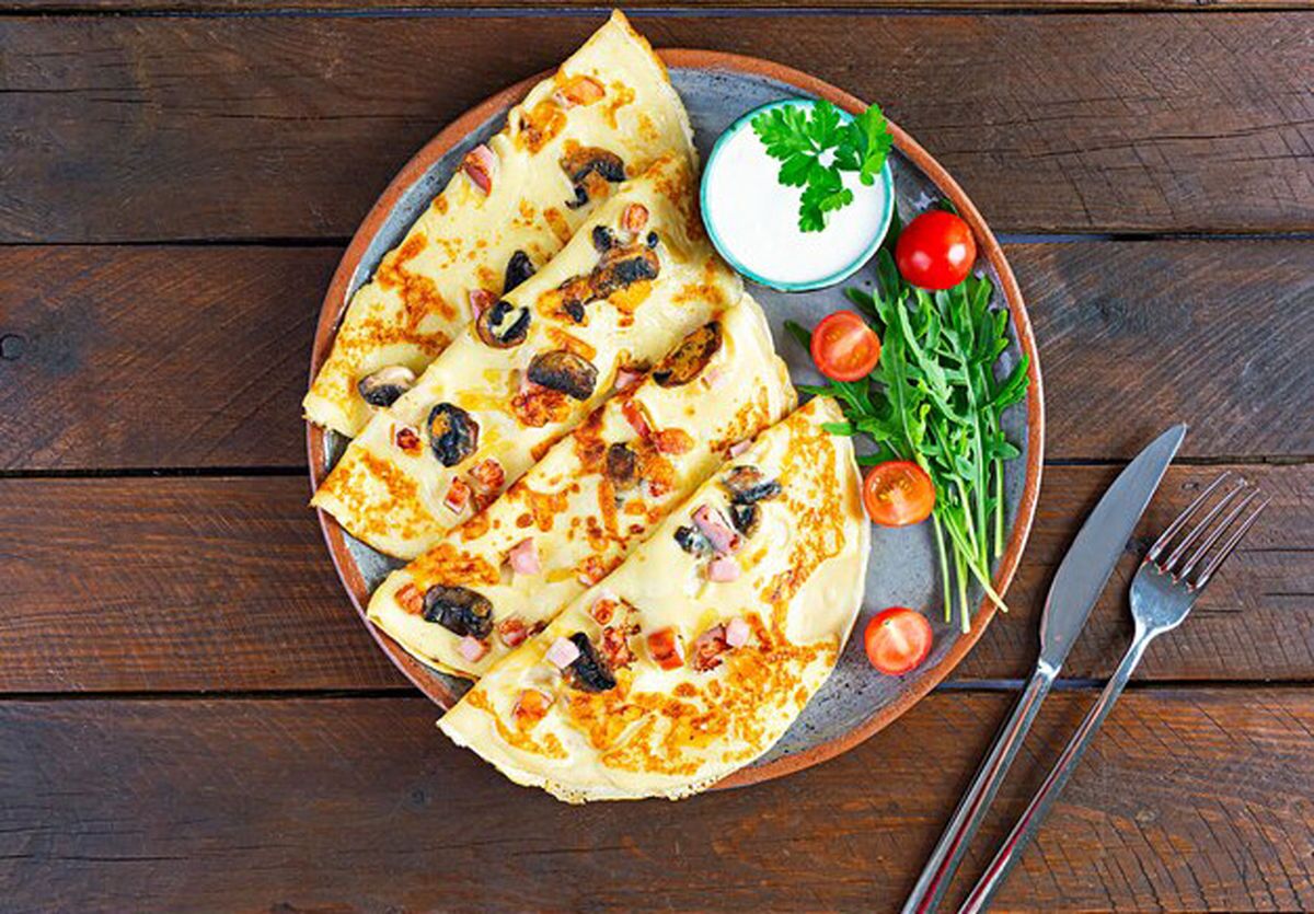 کرپ پیتزا؛ صبحانه خاص و خوش‌مزه