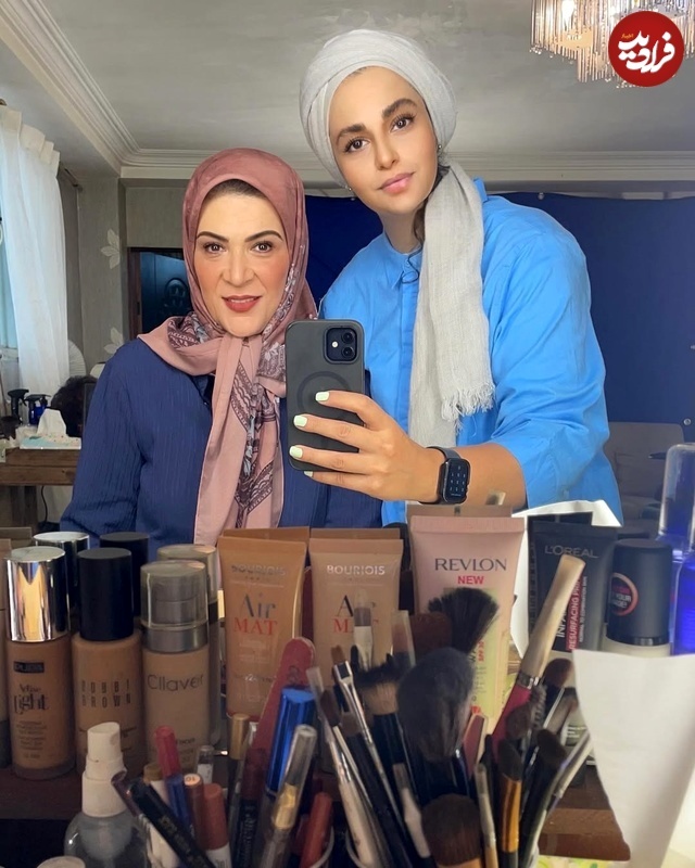 چهره متفاوت هما سعادت در اتاق گریم سریال پایتخت