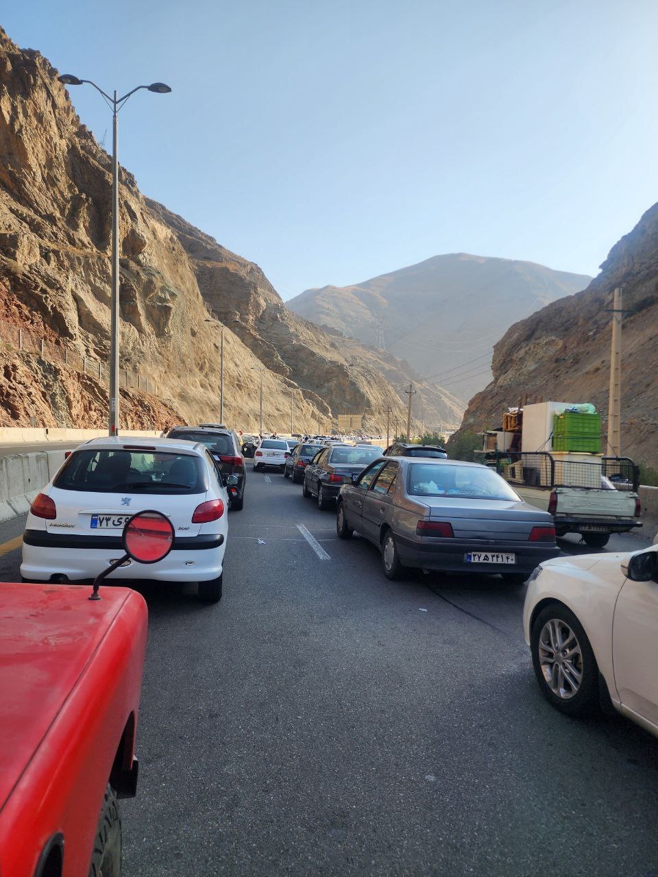 ترافیک سنگین آزادراه تهران - شمال