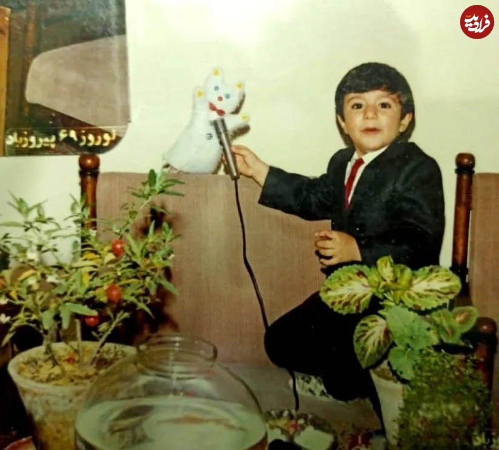 چهره بامزه رسول جوان سریال بچه مهندس در کودکی