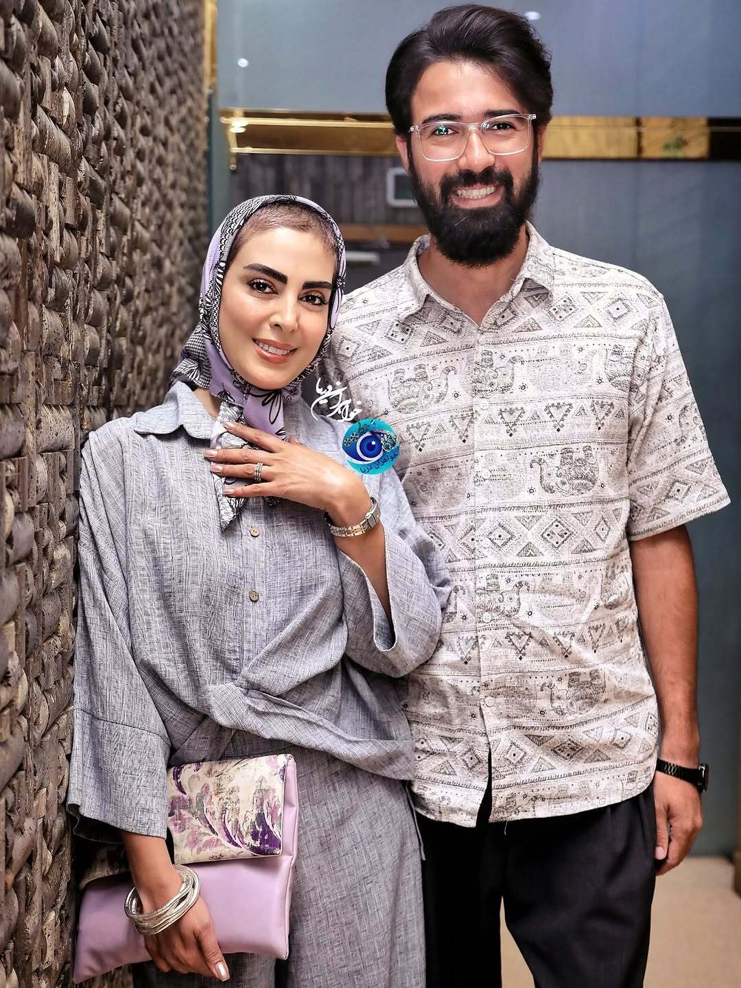 نیلوفر شهیدی و همسرش در یک قاب عاشقانه