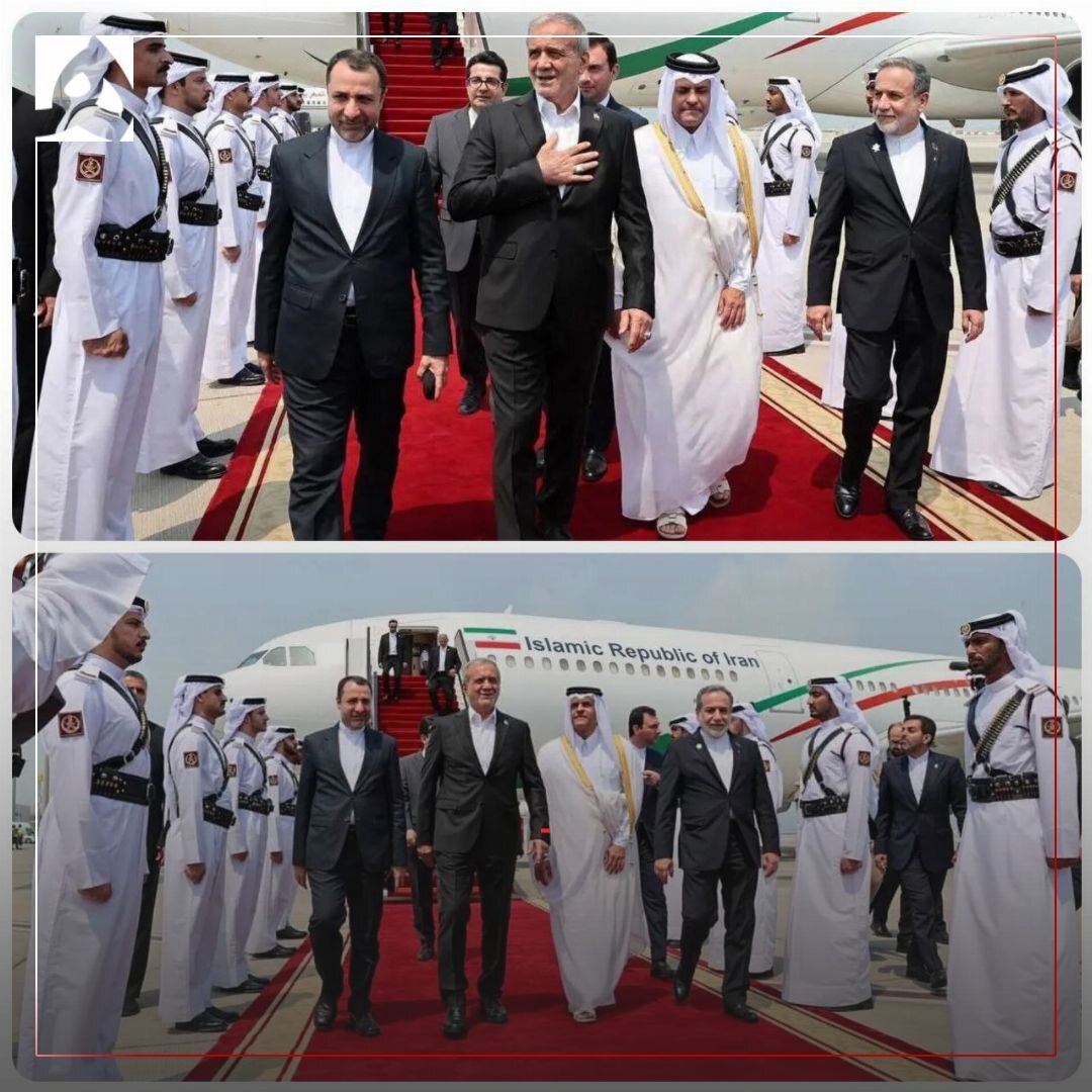 استقبال عراقچی از پزشکیان در قطر