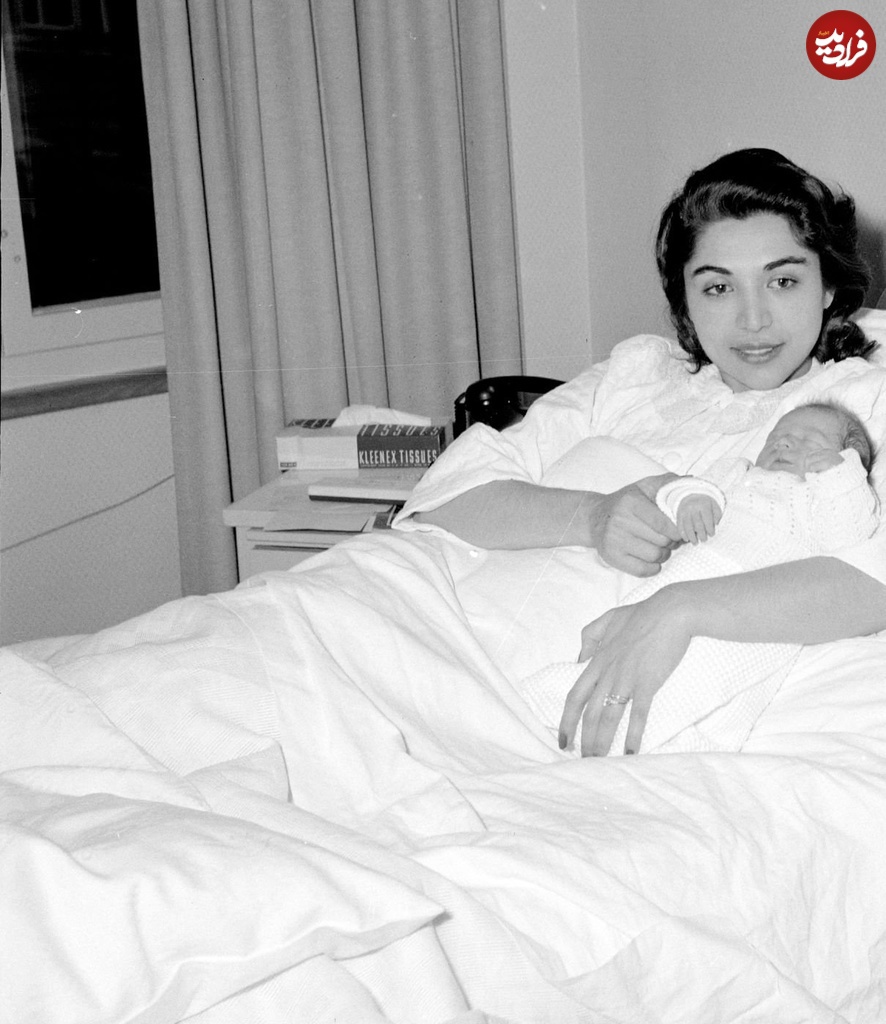 فاطمه پهلوی روی تخت بیمارستان