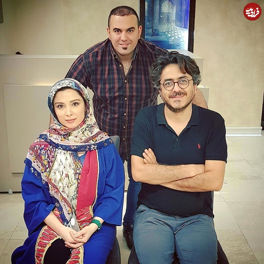 چهره متفاوت تینا و سعید در پشت‌صحنه سریال بچه مهندس