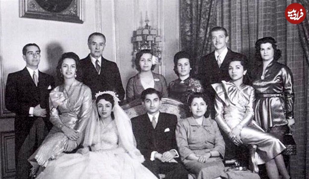 همسر پنجم رضاشاه در مراسم عروسی پسرش حمیدرضا ۷۴ سال پیش