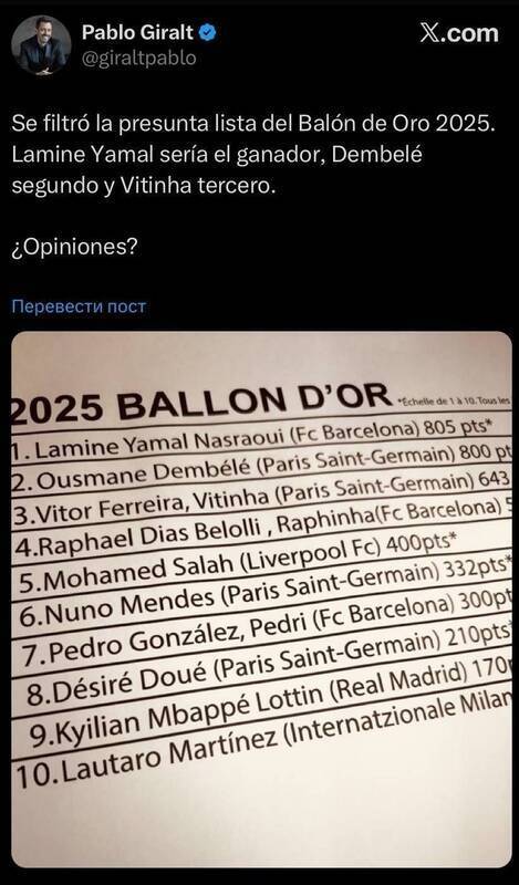 عکس/ برنده احتمالی توپ طلای ۲۰۲۵ لو رفت