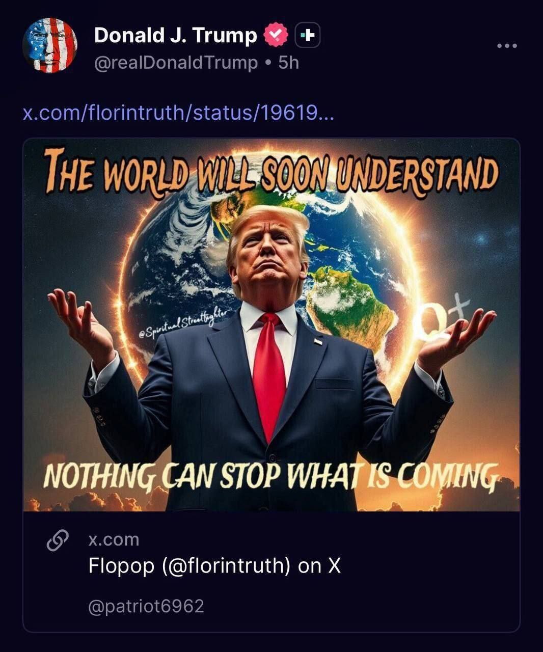 پیام عجیب ترامپ