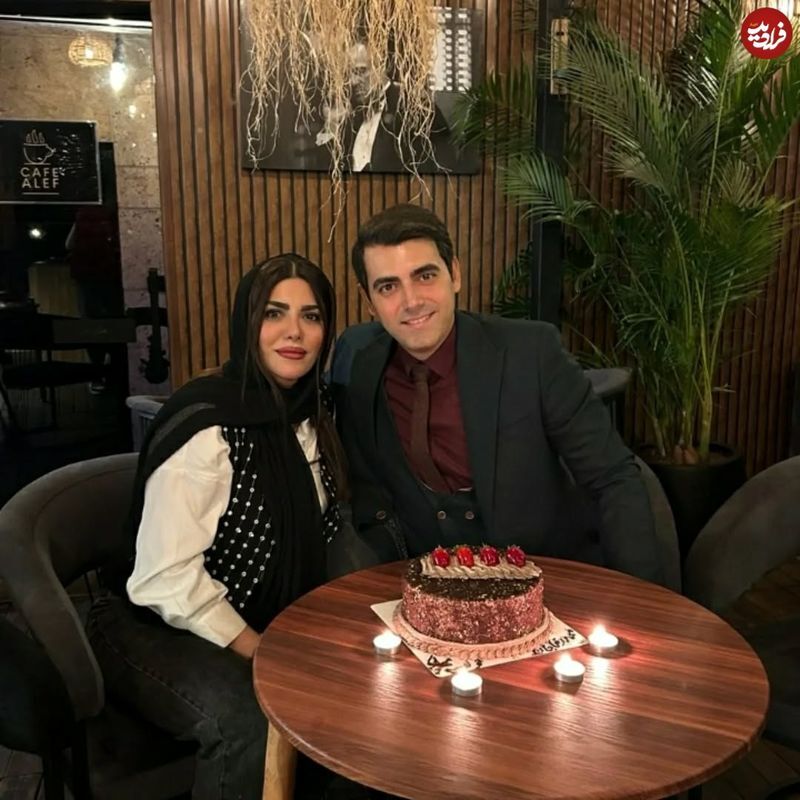 جواد جوادی سریال بچه مهندس در کنار همسر زیبایش