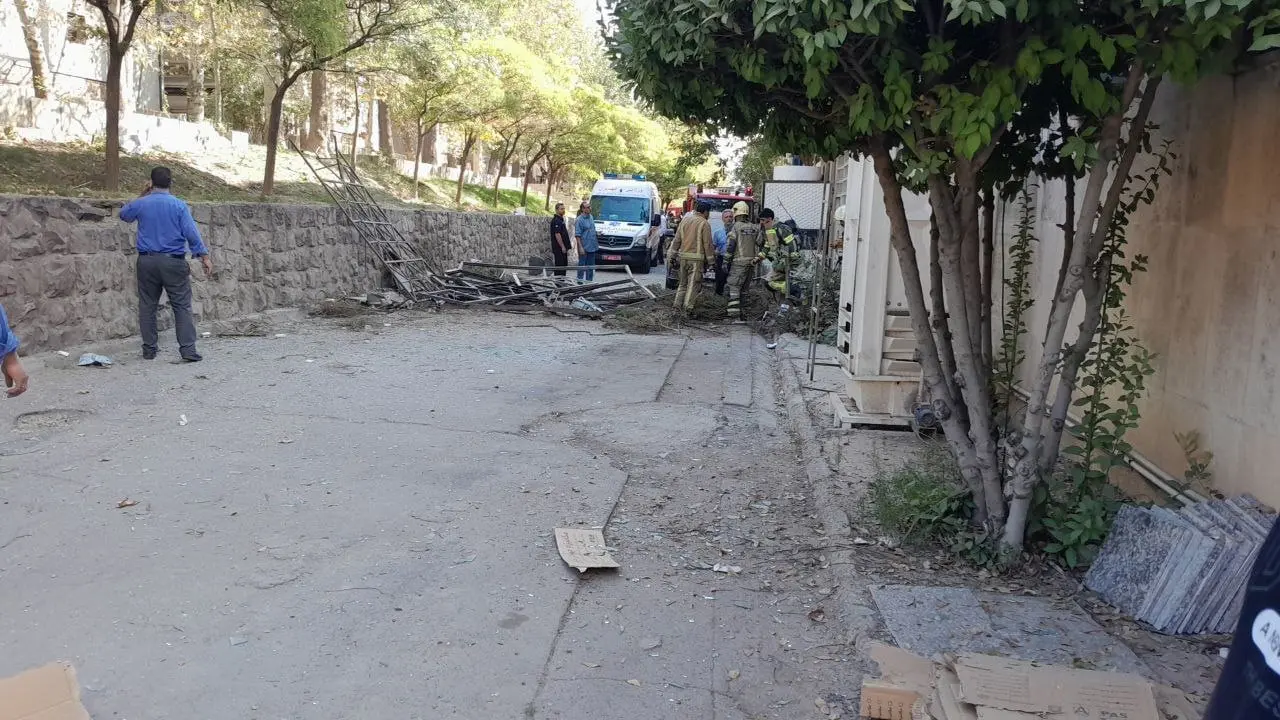 محل حادثه در دانشگاه تهران