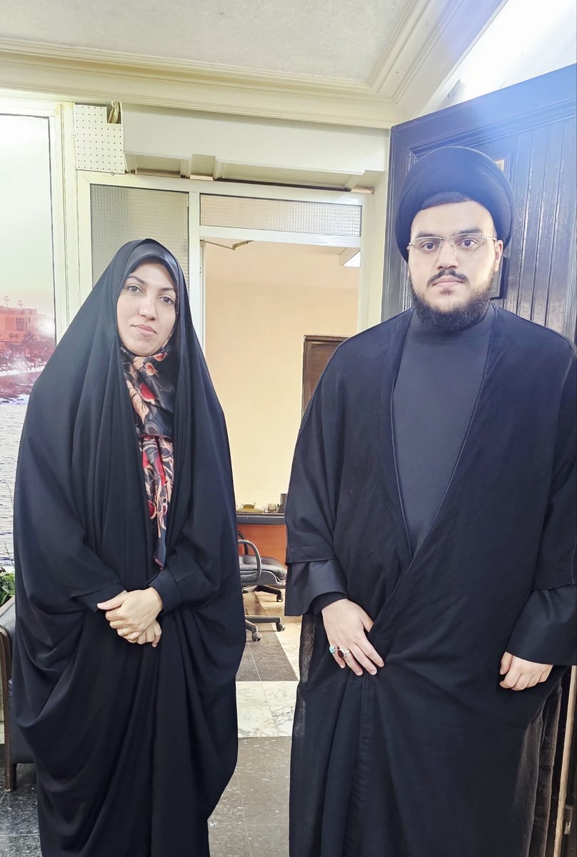 آمنه سادات ذبیح‌پور با پسر حسن نصرالله