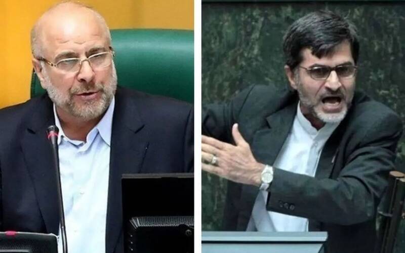 کوچک زاده با قالیباف در صحن مجلس