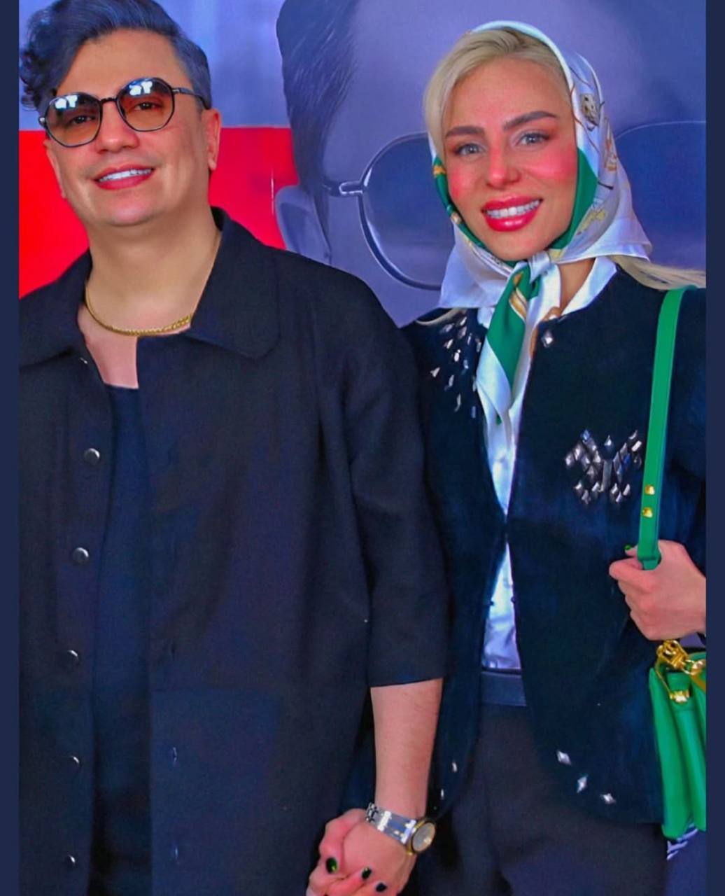 محسن ابراهیم‌زاده با خواهر جذابش