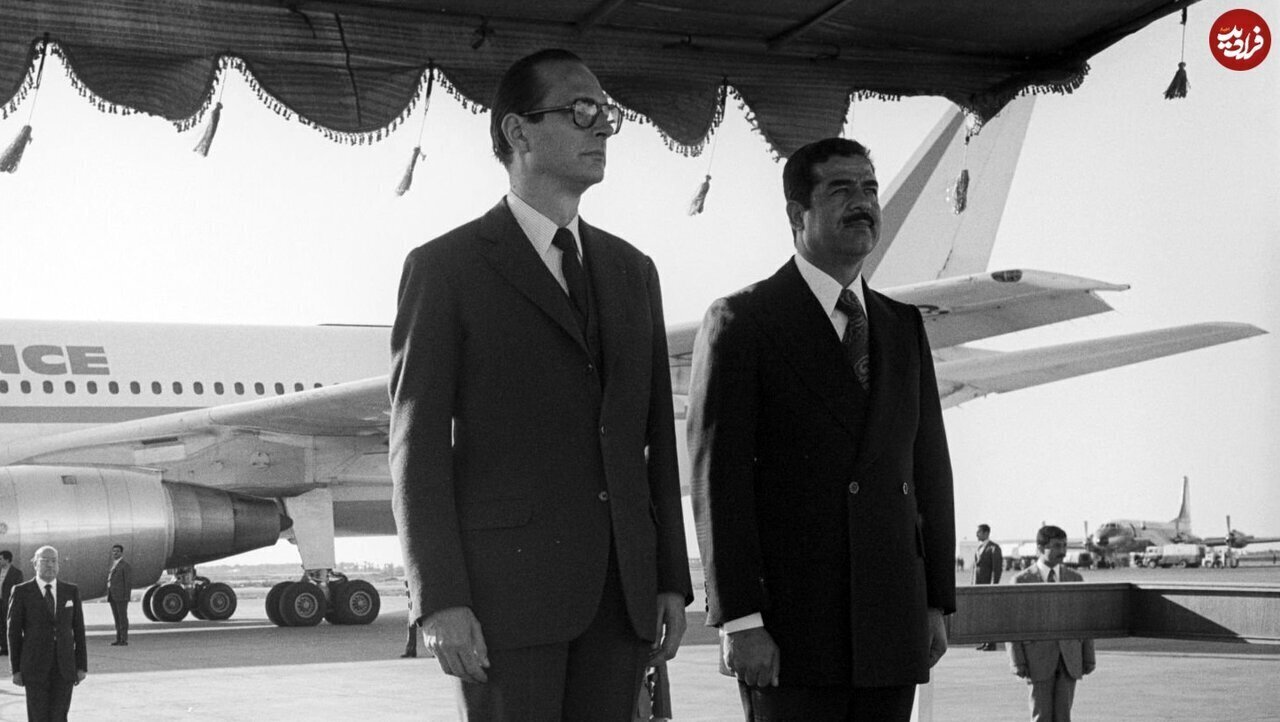 عکس/ استقبال صدام از نخست‌وزیر فرانسه در بغداد ۵۱ سال پیش