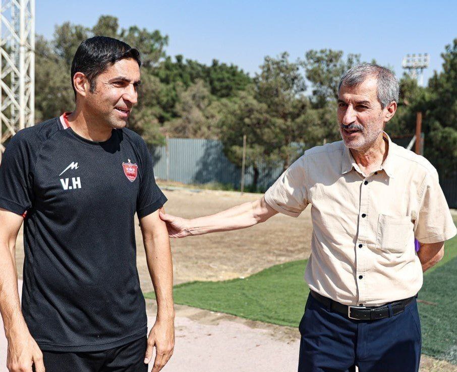 حضور محمد مایلی کهن و حامد کاویانپور در تمرین پرسپولیس