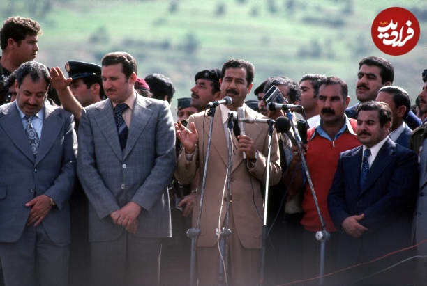 صدام در حال سخنرانی