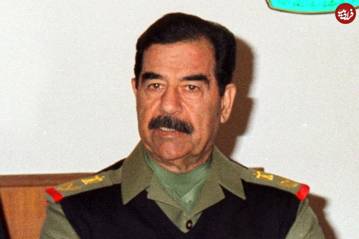 چهره متفکرانه صدام