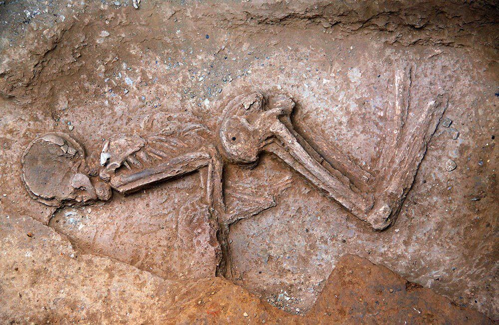 کشف دو اسکلت هفت هزار ساله