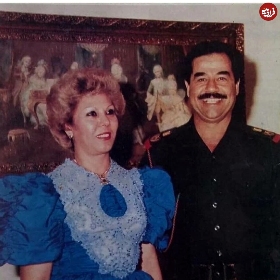 صدام در کنار همسر اول اش ساجده