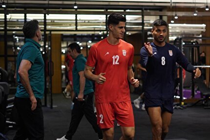 تمرین بدنسازی تیم ملی فوتبال در دبی + عکس
