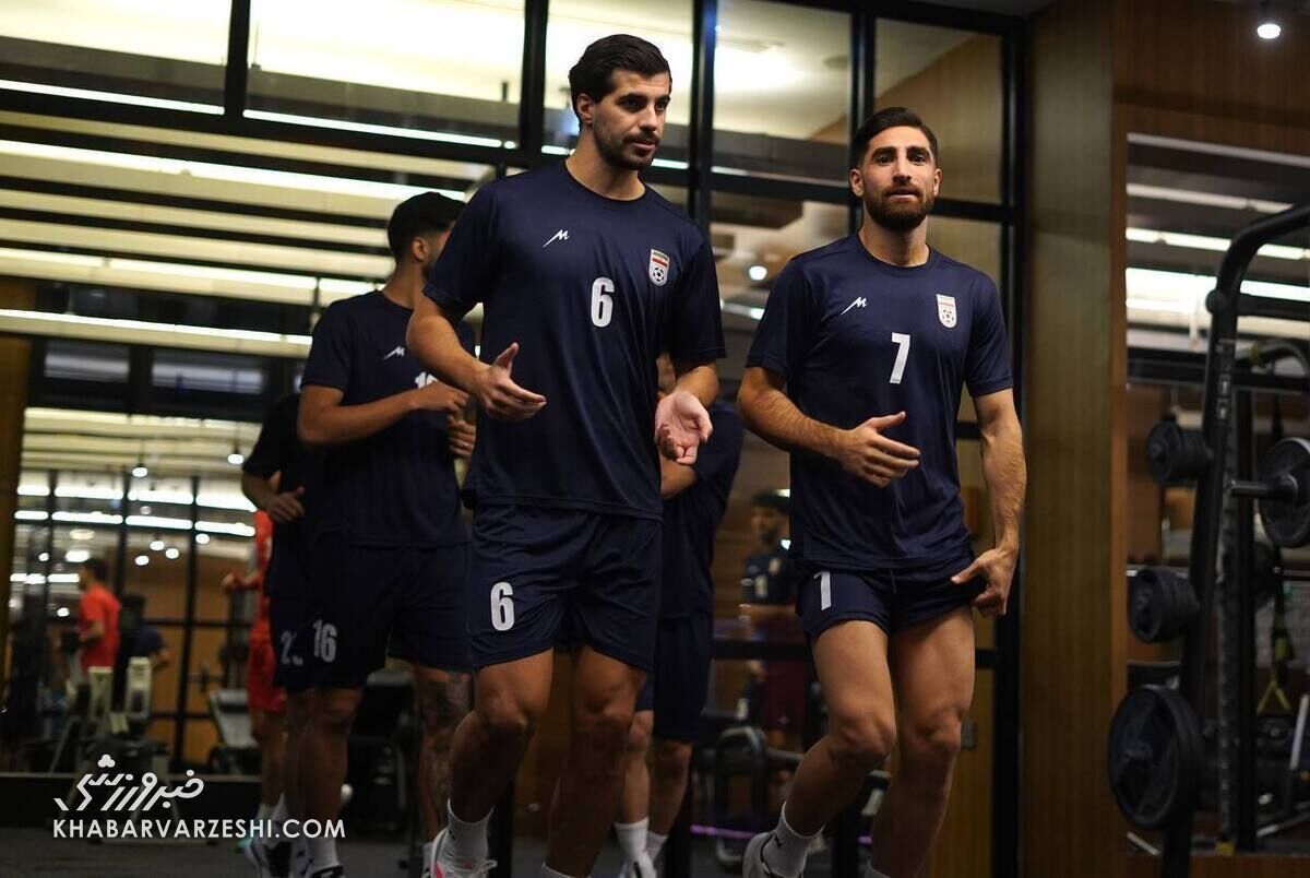 تمرین بدنسازی تیم ملی فوتبال در دبی + عکس