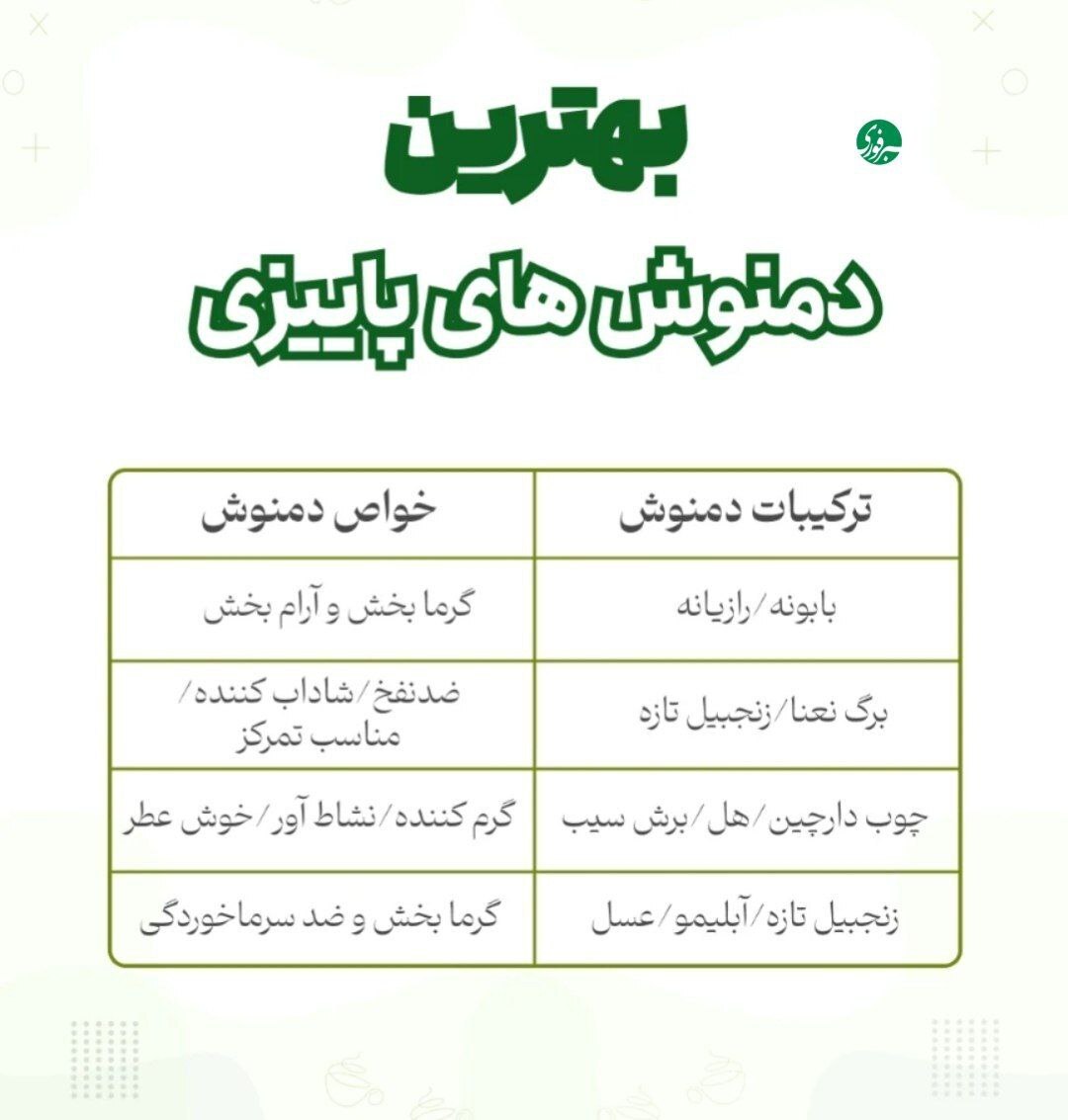 بهترین دمنوش‌ها برای فصل پاییز