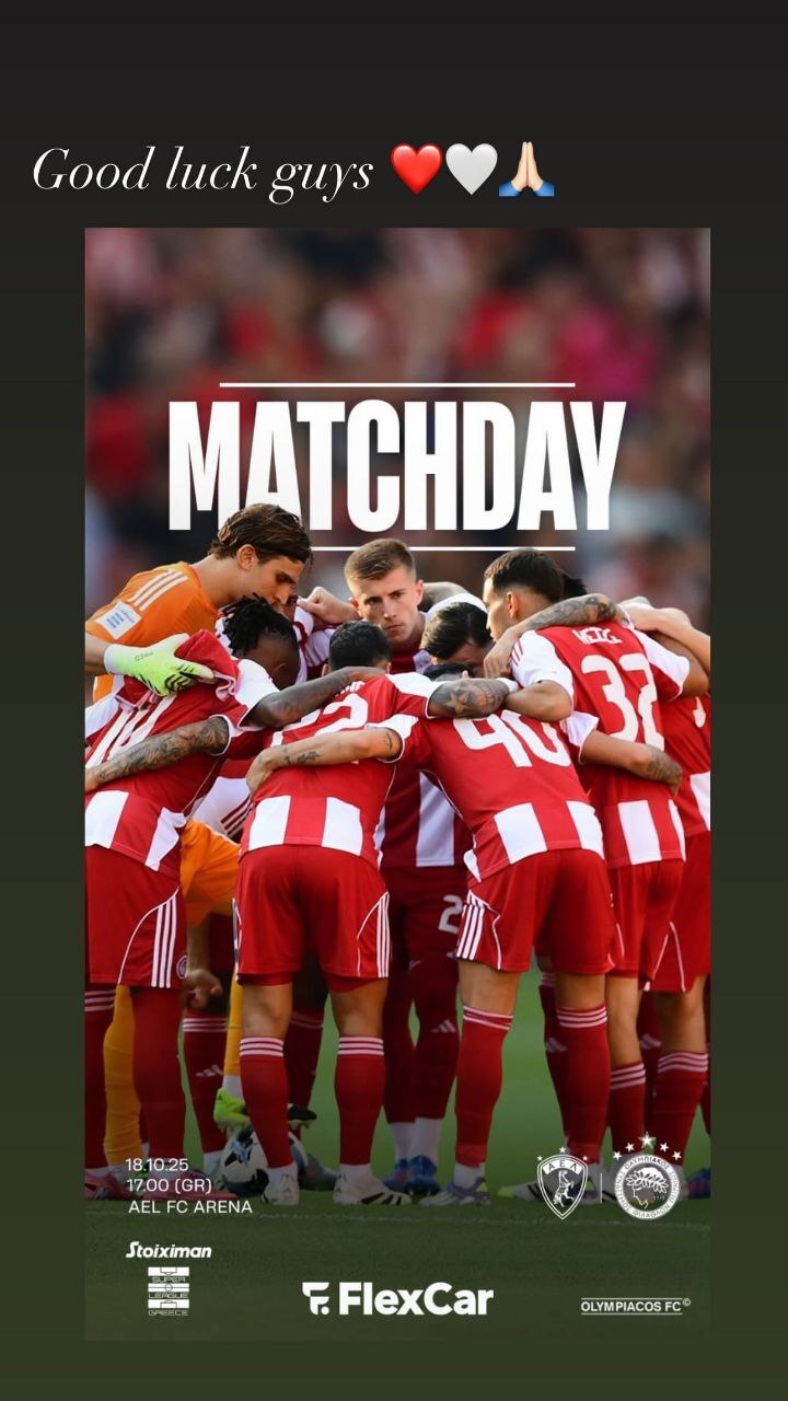 آرزوی مهدی طارمی برای هم‌تیمی‌هایش در المپیاکوس