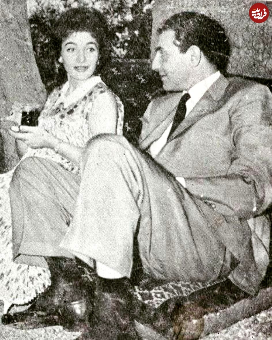 اردشیر زاهدی به همراه شهناز پهلوی