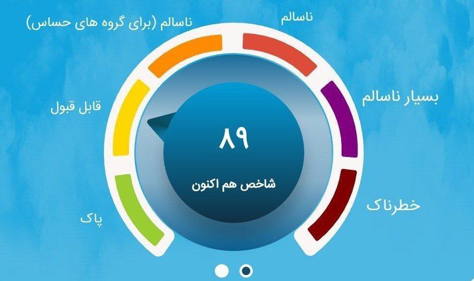 وضعیت آلودگی هوای تهران امروز ۴ مهر ۱۴۰۴