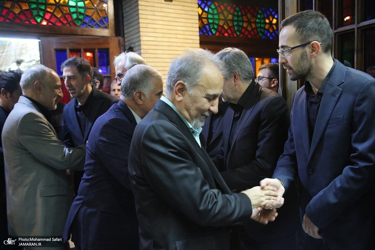 غکس/ حضور نجفی، شهردار پیشین تهران در مراسم بزرگداشت مادر حداد عادل