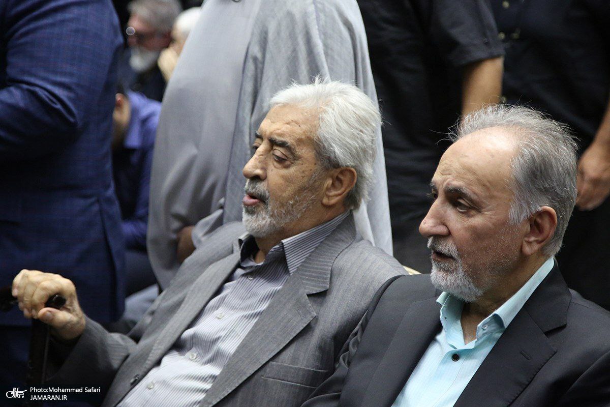 غکس/ حضور نجفی، شهردار پیشین تهران در مراسم بزرگداشت مادر حداد عادل