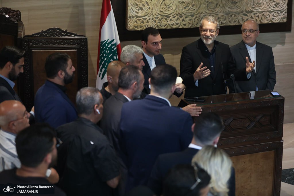 عکس/ کنفرانس خبری علی لاریجانی در بیروت