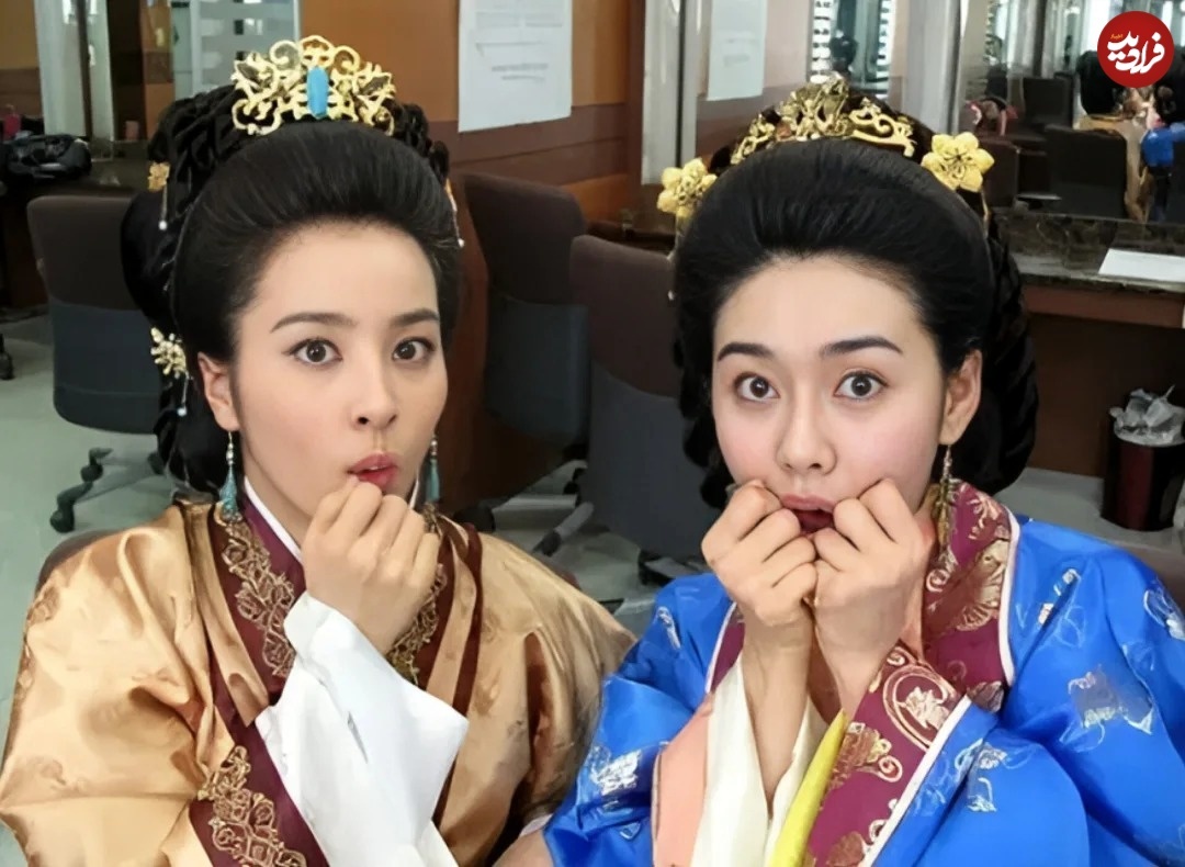 ژست‌های بامزه سولان و سوسانو در اتاق گریم سریال جومونگ