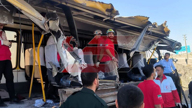 تصادف اتوبوس دانشجویان سمنان